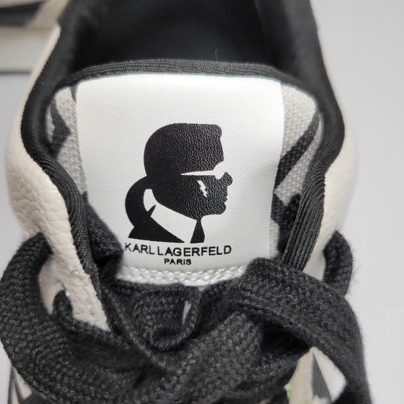 Karl Lagerfeld Black and Cream Sneakers - Picture 5 of 8